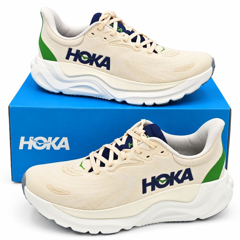 HOKA Arahi 8 Men's 10.5 D Alabaster Birch H-Frame Stability Road Running Shoes